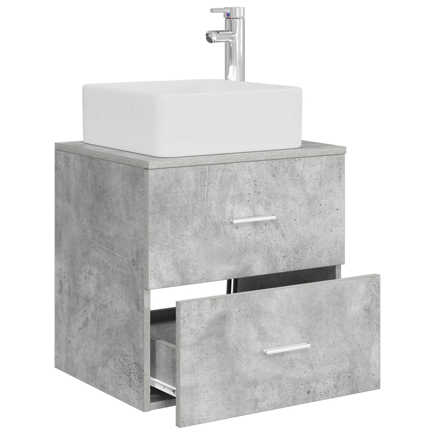 Wall-Mounted Sink Vanity Concrete Grey 49.5 x 41 x 63 cm