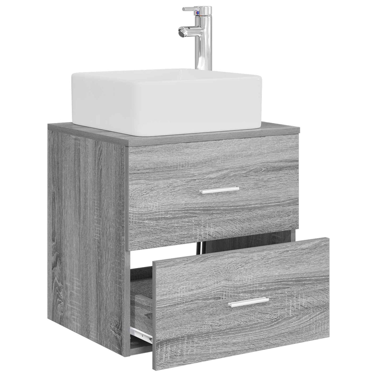 Wall-Mounted Sink Vanity Grey Sonoma 49.5 x 41 x 63 cm