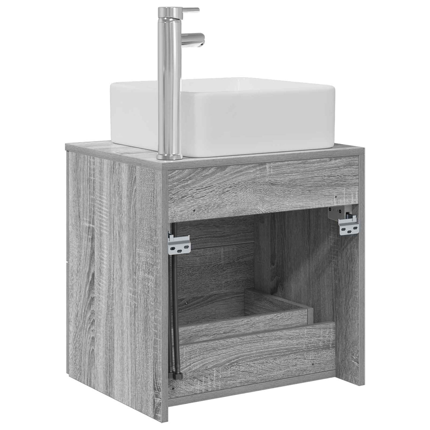 Wall-Mounted Sink Vanity Grey Sonoma 49.5 x 41 x 63 cm