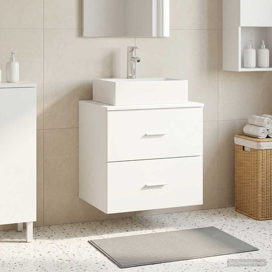 Wall-Mounted Sink Vanity White 49.5 x 41 x 62.5 cm