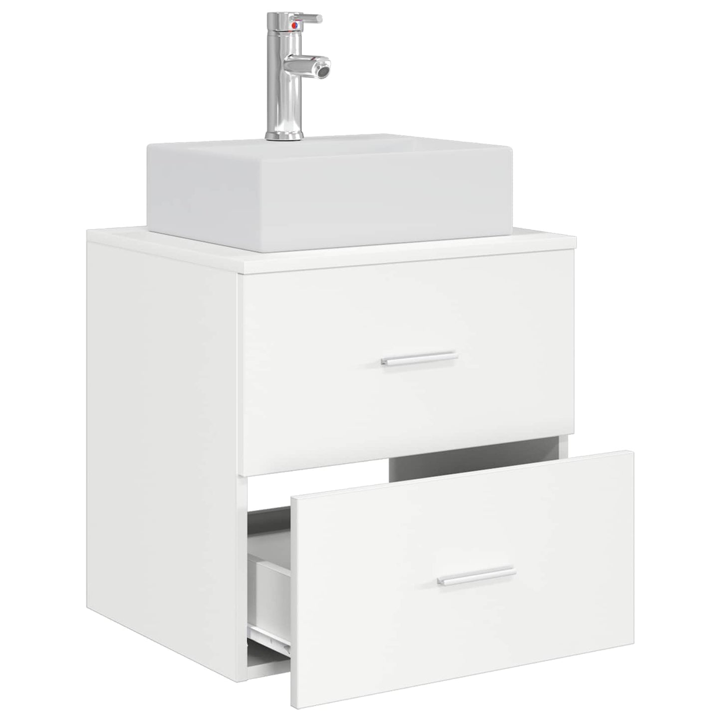 Wall-Mounted Sink Vanity White 49.5 x 41 x 62.5 cm