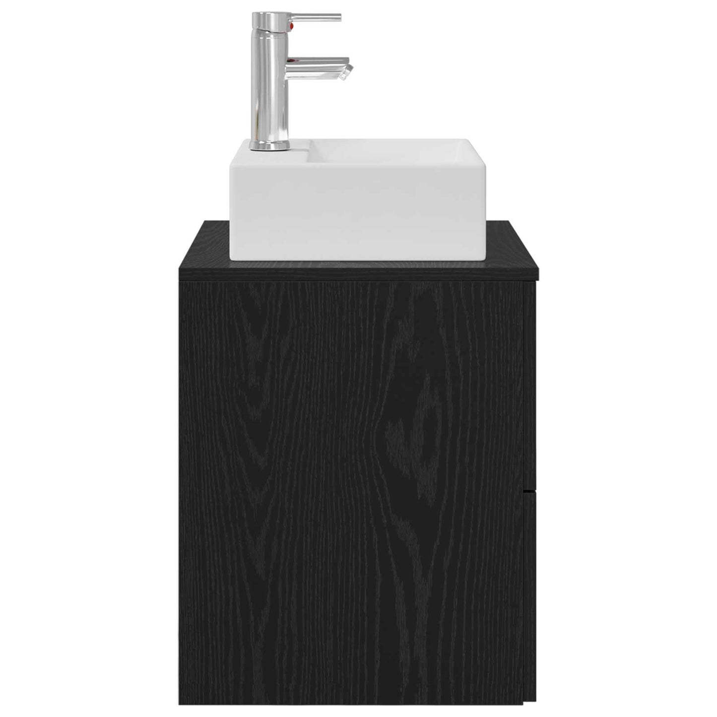 Wall-Mounted Sink Vanity Black Oak 49.5 x 41 x 62.5 cm