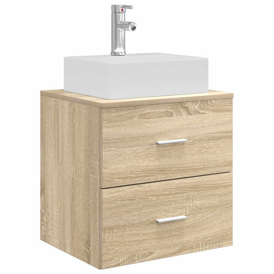 Wall-Mounted Sink Vanity Sonoma Oak 49.5 x 41 x 62.5 cm