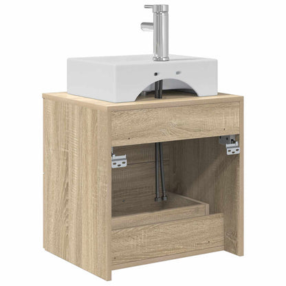 Wall-Mounted Sink Vanity Sonoma Oak 49.5 x 41 x 62.5 cm