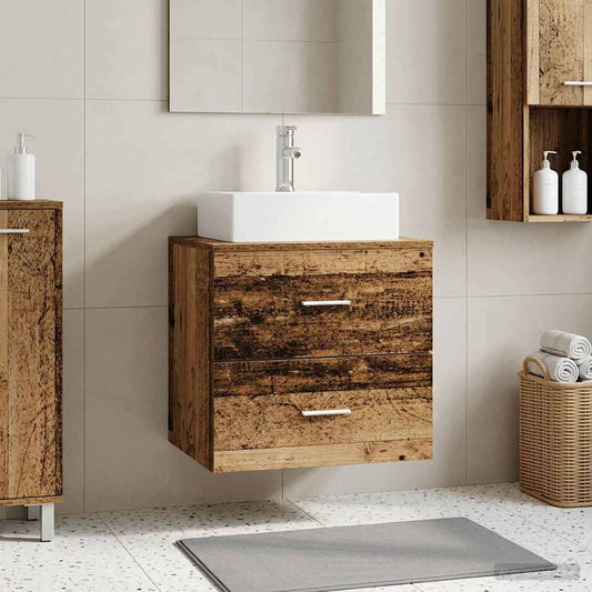 Wall-Mounted Sink Vanity Old Wood 49.5 x 41 x 62.5 cm