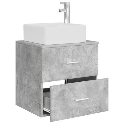 Wall-Mounted Sink Vanity Concrete Grey 53 x 34.5 x 63 cm