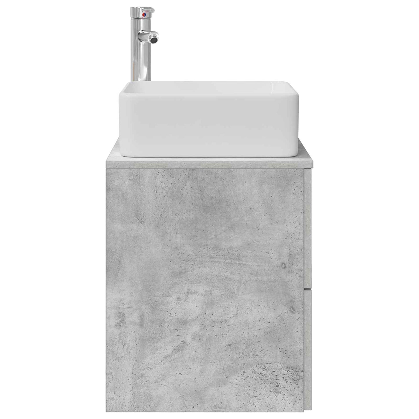Wall-Mounted Sink Vanity Concrete Grey 53 x 34.5 x 63 cm