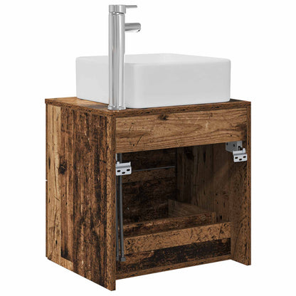 Wall-Mounted Sink Vanity Old Wood 53 x 34.5 x 63 cm