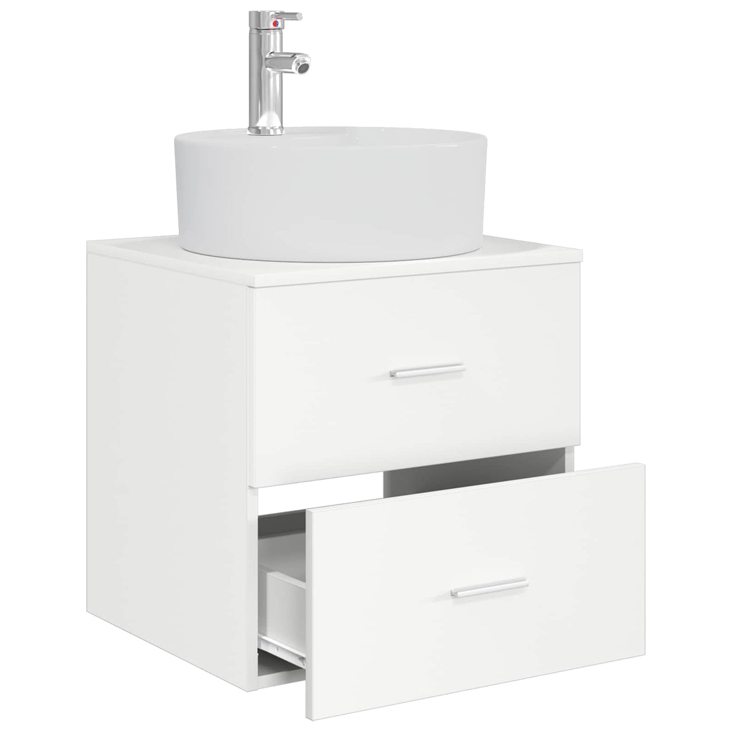 Wall-Mounted Sink Vanity White 49.5 x 44.5 x 65 cm