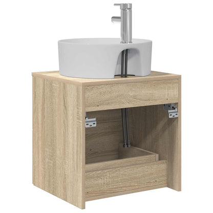 Wall-Mounted Sink Vanity Sonoma Oak 49.5 x 44.5 x 65 cm