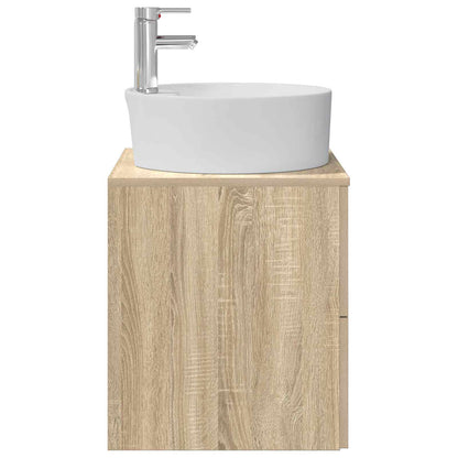 Wall-Mounted Sink Vanity Sonoma Oak 49.5 x 44.5 x 65 cm