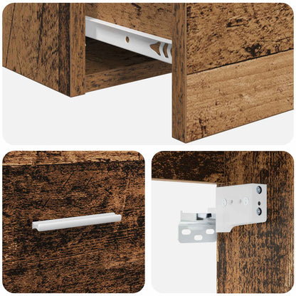 Wall-Mounted Sink Vanity Old Wood 49.5 x 44.5 x 65 cm