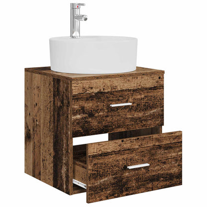 Wall-Mounted Sink Vanity Old Wood 49.5 x 44.5 x 65 cm