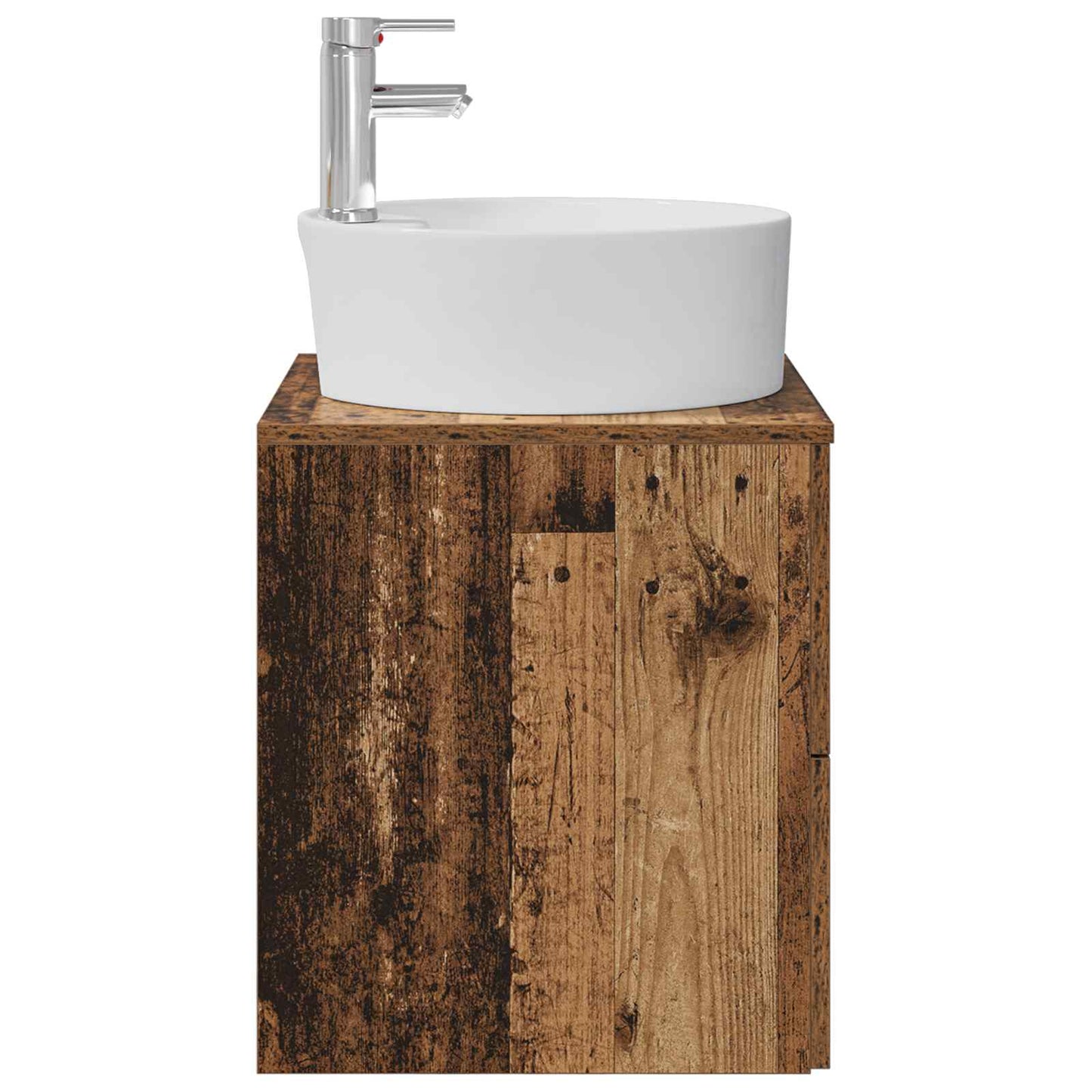 Wall-Mounted Sink Vanity Old Wood 49.5 x 44.5 x 65 cm