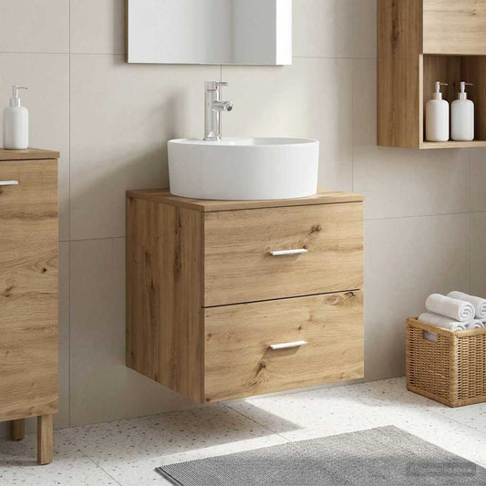 Wall-Mounted Sink Vanity Artisan Oak 49.5 x 44.5 x 65 cm