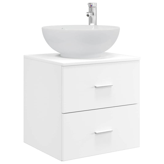 Wall-Mounted Sink Vanity White 49.5 x 44.5 x 66.5 cm
