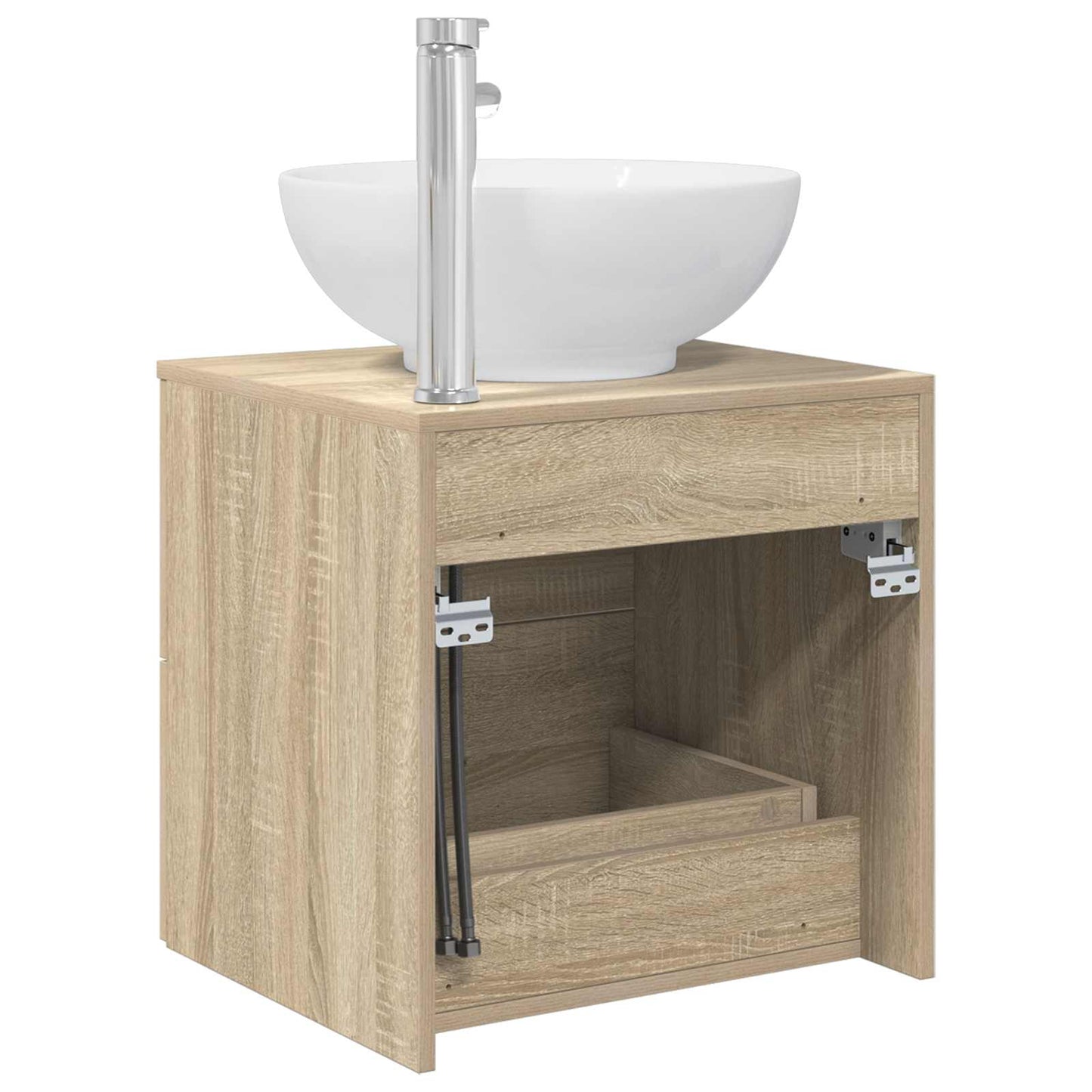 Wall-Mounted Sink Vanity Sonoma Oak 49.5 x 44.5 x 66.5 cm