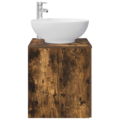 Wall-Mounted Sink Vanity Smoked Oak 49.5 x 44.5 x 66.5 cm
