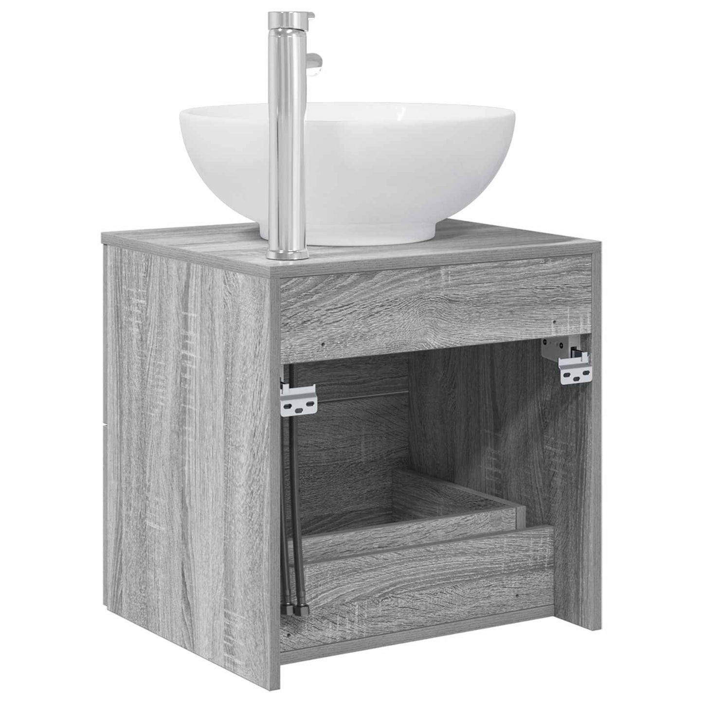 Wall-Mounted Sink Vanity Grey Sonoma 49.5 x 44.5 x 66.5 cm