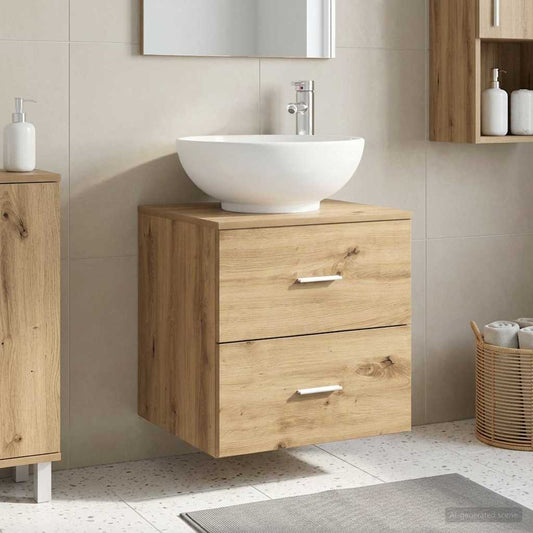 Wall-Mounted Sink Vanity Artisan Oak 49.5 x 44.5 x 66.5 cm