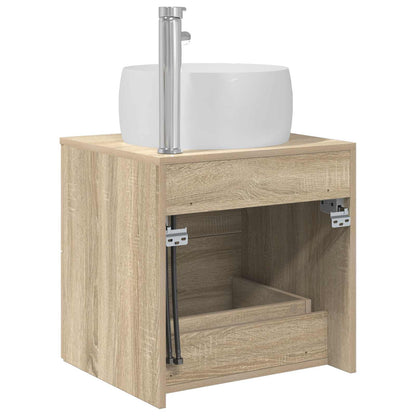 Wall-Mounted Sink Vanity Sonoma Oak 49.5 x 44.5 x 66 cm