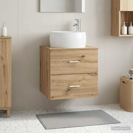 Wall-Mounted Sink Vanity Artisan Oak 49.5 x 44.5 x 66 cm