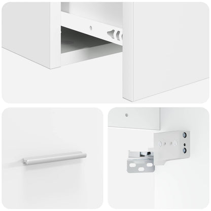 Wall-Mounted Sink Vanity White 49.5 x 44.5 x 65.5 cm