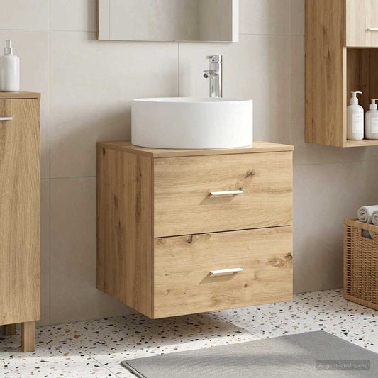 Wall-Mounted Sink Vanity Artisan Oak 49.5 x 44.5 x 65.5 cm