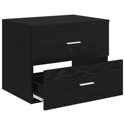 Wall-Mounted Bathroom Cabinet Black Oak 62.5 x 44.5 x 50 cm