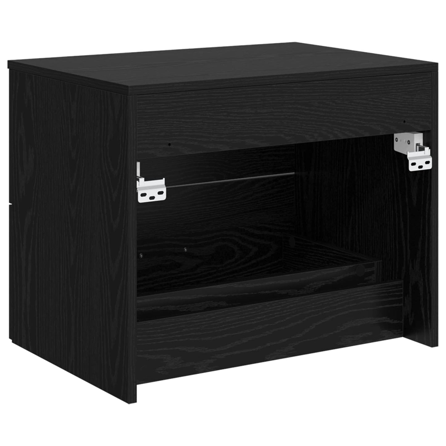 Wall-Mounted Bathroom Cabinet Black Oak 62.5 x 44.5 x 50 cm
