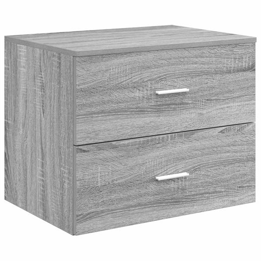 Wall-Mounted Bathroom Cabinet Grey Sonoma 62.5 x 44.5 x 50 cm