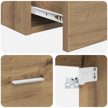 Wall-Mounted Bathroom Cabinet Artisan Oak 62.5 x 44.5 x 50 cm
