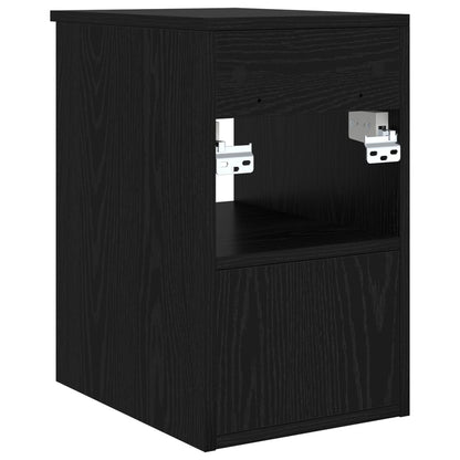 Bathroom Cabinet In-between Black Oak 30 x 35 x 50 cm