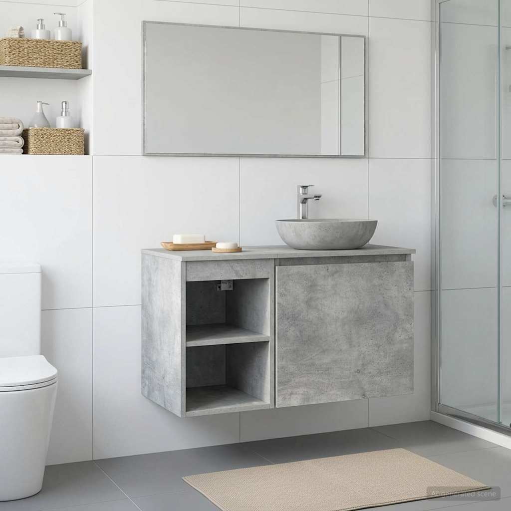 Bathroom Cabinet In-between Concrete Grey 30 x 35 x 50 cm