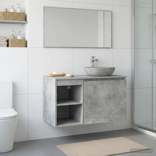 Bathroom Cabinet In-between Concrete Grey 30 x 35 x 50 cm