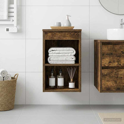 Bathroom Cabinet In-between Smoked Oak 30 x 35 x 50 cm