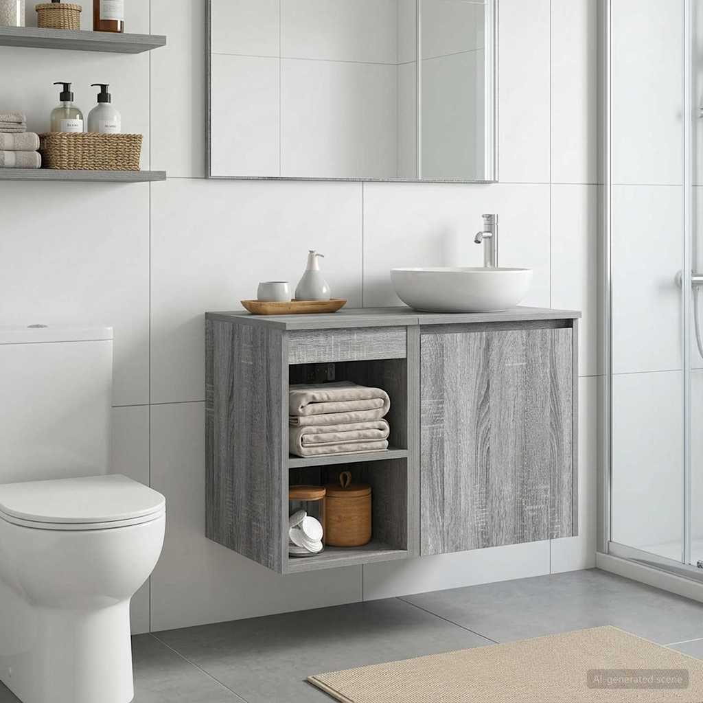 Bathroom Cabinet In-between Grey Sonoma 30 x 35 x 50 cm