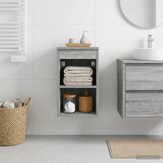 Bathroom Cabinet In-between Grey Sonoma 30 x 35 x 50 cm