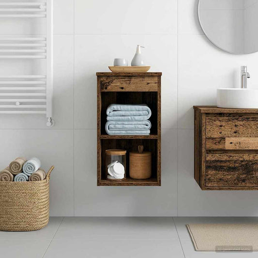 Bathroom Cabinet In-between Old Wood 30 x 35 x 50 cm