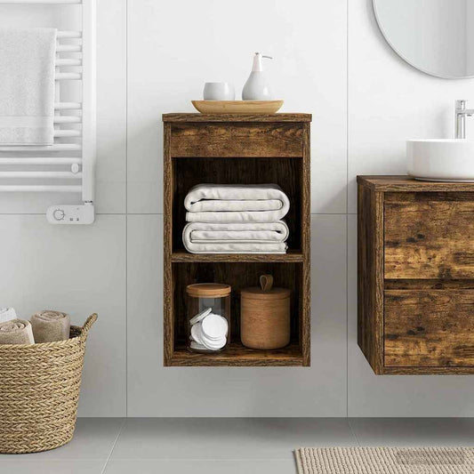 Bathroom Cabinet In-between Smoked Oak 30 x 41 x 50 cm
