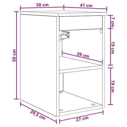 Bathroom Cabinet In-between Smoked Oak 30 x 41 x 50 cm