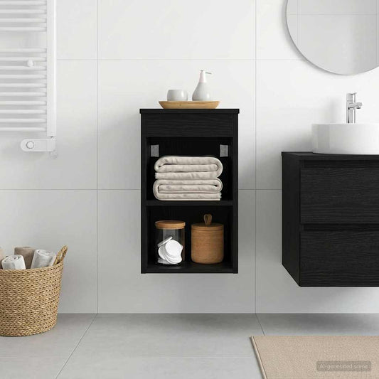 Bathroom Cabinet In-between Black Oak 30 x 44.5 x 50 cm