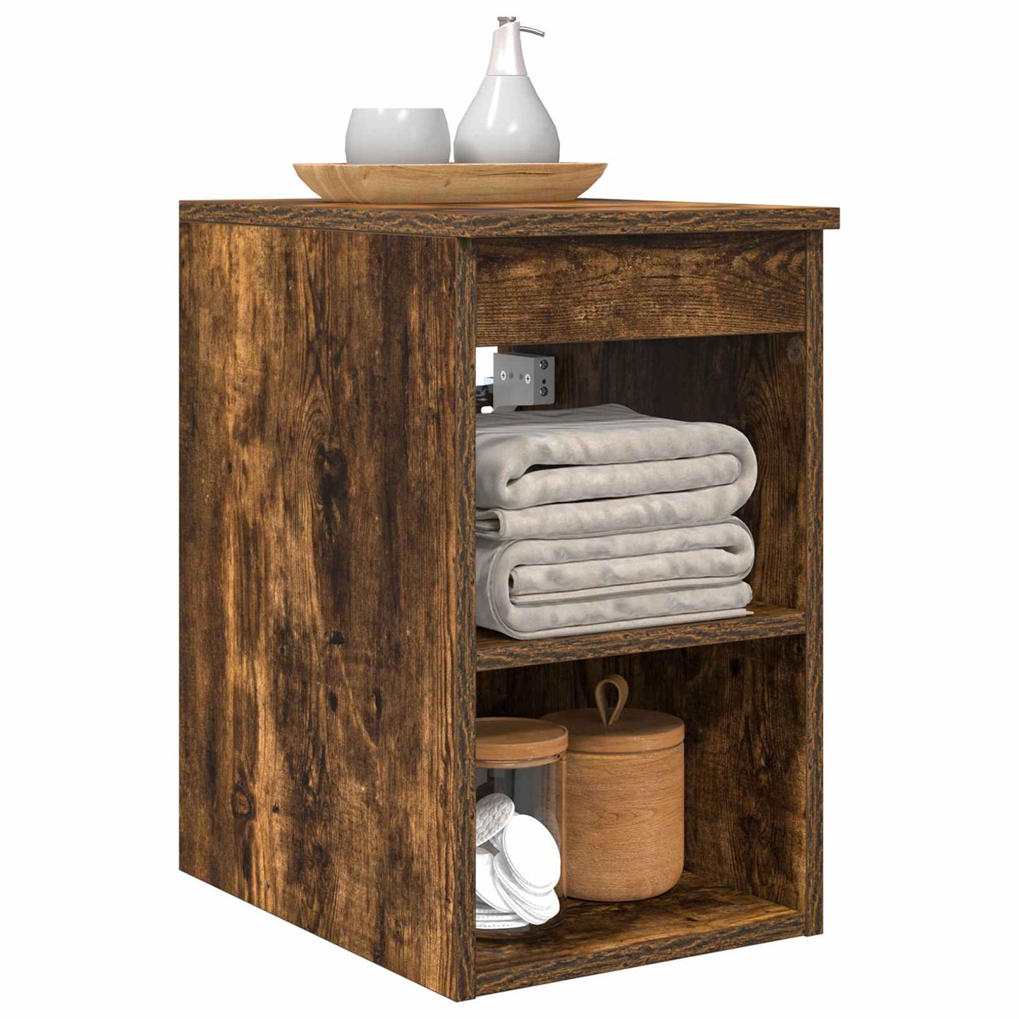 Bathroom Cabinet In-between Smoked Oak 30 x 44.5 x 50 cm