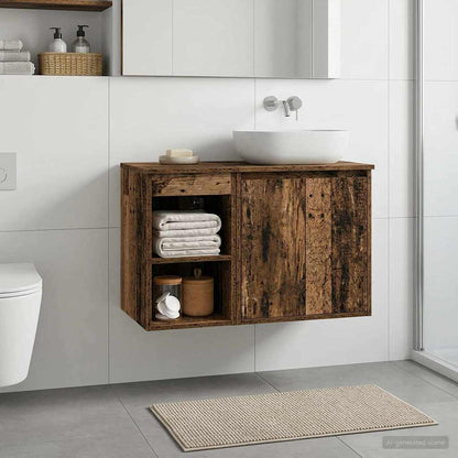 Bathroom Cabinet In-between Old Wood 30 x 44.5 x 50 cm