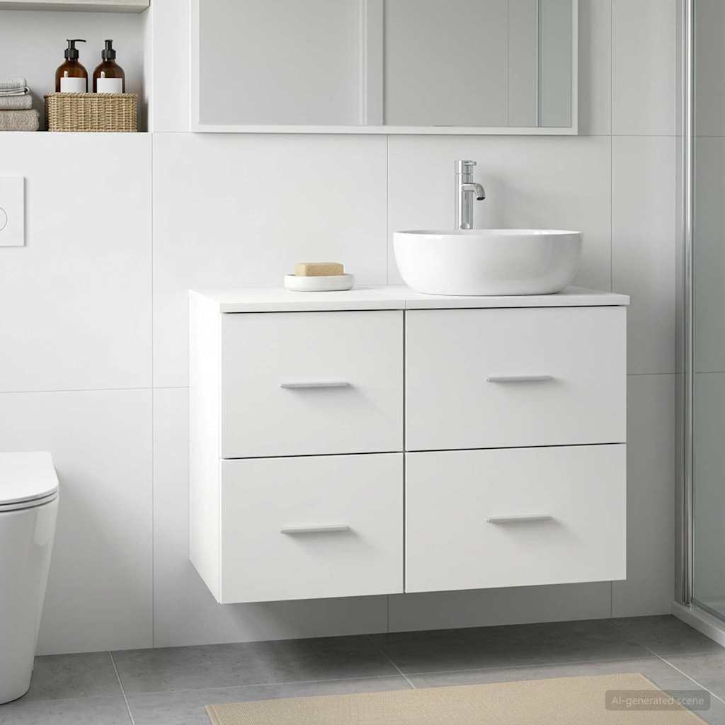 Bathroom Cabinet In-between White 30 x 35 x 50 cm