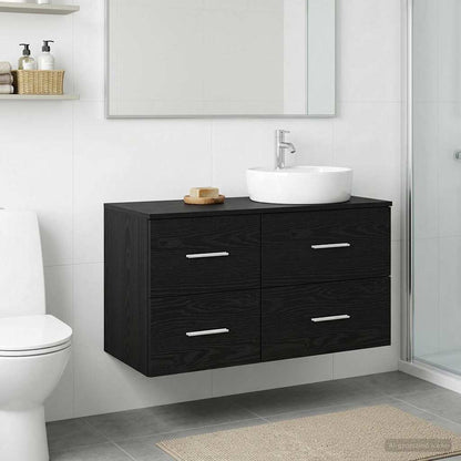 Bathroom Cabinet In-between Black Oak 30 x 35 x 50 cm