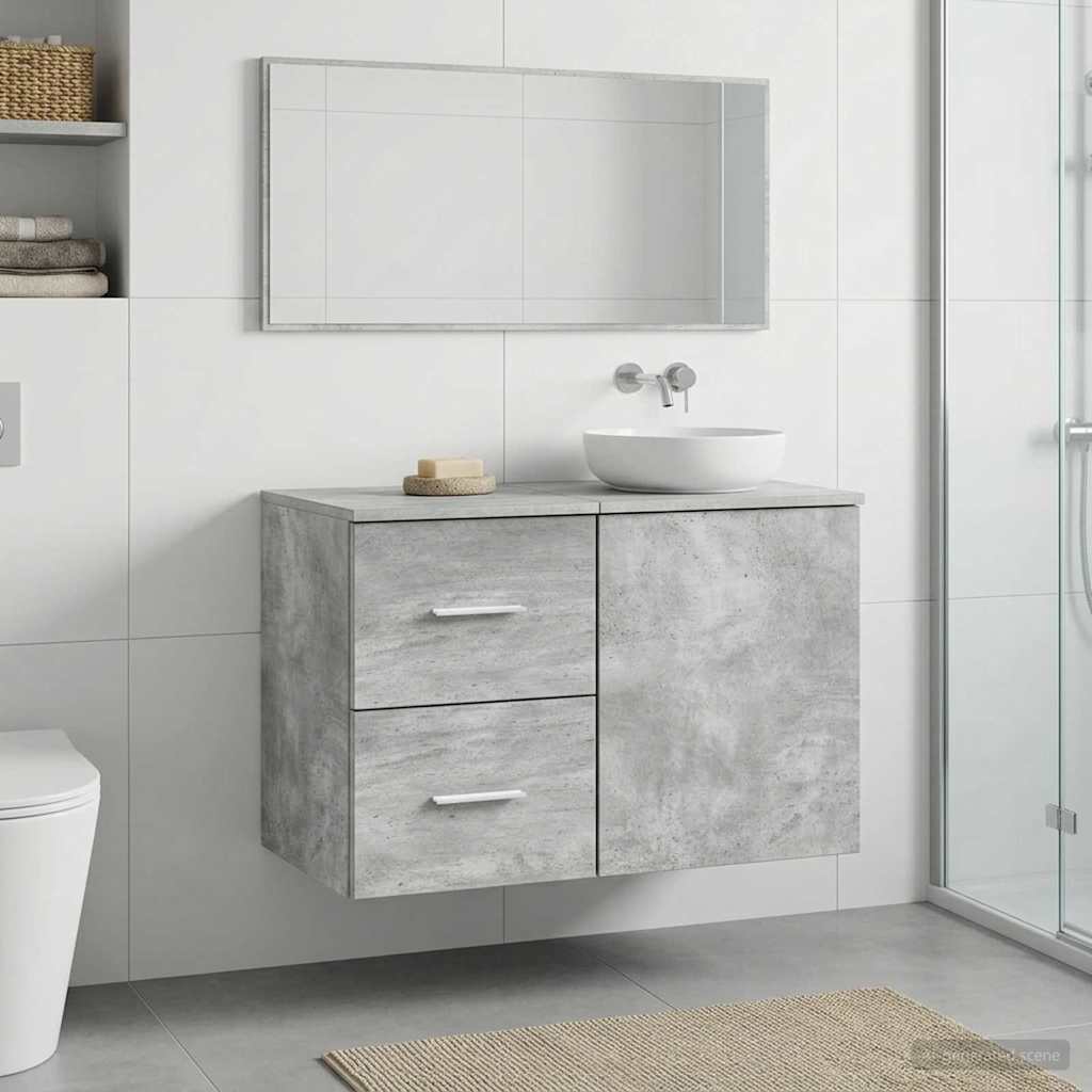 Bathroom Cabinet In-between Concrete Grey 30 x 35 x 50 cm