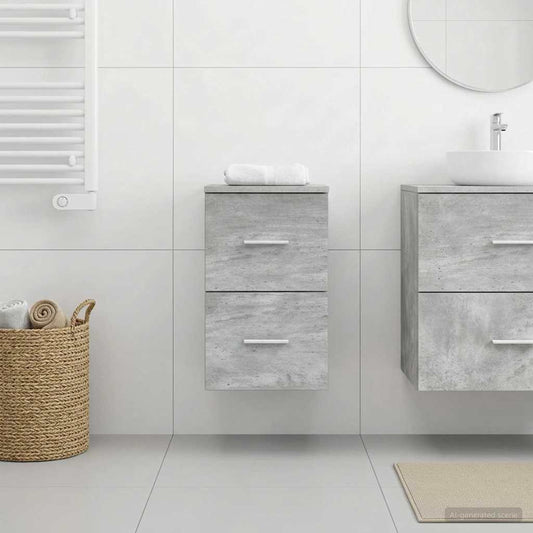 Bathroom Cabinet In-between Concrete Grey 30 x 35 x 50 cm