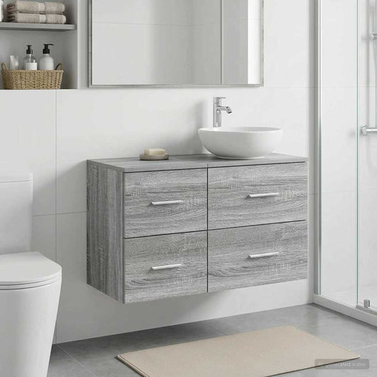 Bathroom Cabinet In-between Grey Sonoma 30 x 35 x 50 cm