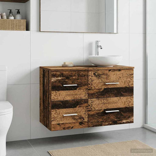 Bathroom Cabinet In-between Old Wood 30 x 35 x 50 cm